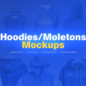 Bundle of 40 Hoodies Mockups